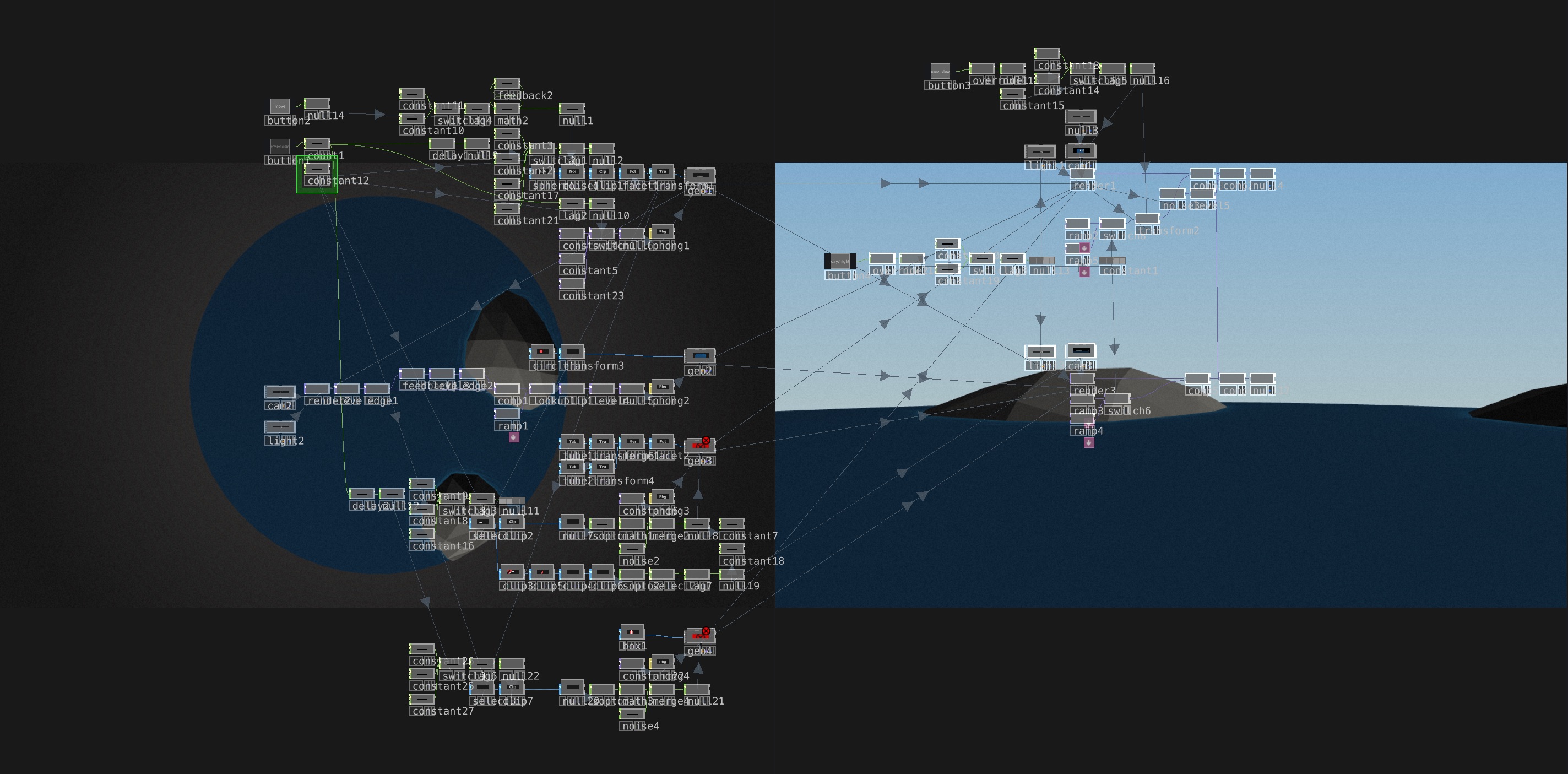 Observer, TouchDesigner network